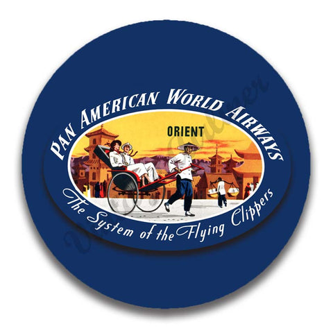 Pan American World Airways Orient Vintage Magnets