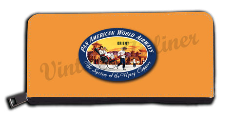 Pan Am World Airways Orient Vintage Bag Sticker wallet