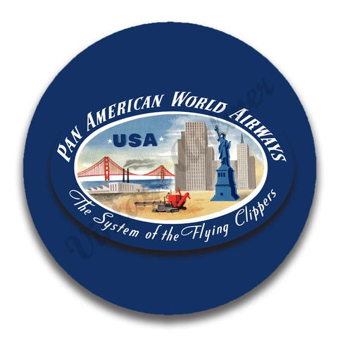 Pan American World Airways USA Vintage Magnets