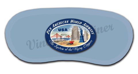 Pan American World Airways USA Vintage Bag Sticker Sleep Mask