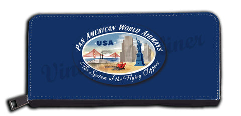 Pan Am World Airways USA Vintage Bag Sticker wallet