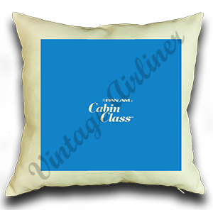 Pan American Airways Cabin Class Linen Pillow Case Cover
