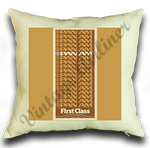 Pan American Airways First Class Linen Pillow Case Cover