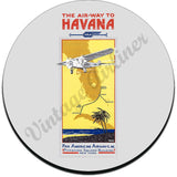 Pan American Airway Air-Way To Havana Vintage Coaster