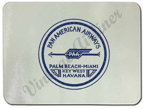 Pan American Airways Glass Cutting Board