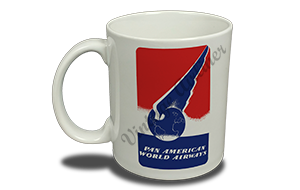 Pan American World Airways 1940's Vintage Bag Sticker  Coffee Mug