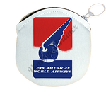 Pan American World Airways 1940's Vintage Bag Sticker Round Coin Purse