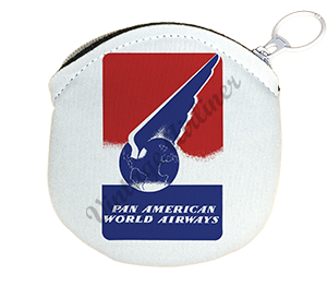 Pan American World Airways 1940's Vintage Bag Sticker Round Coin Purse