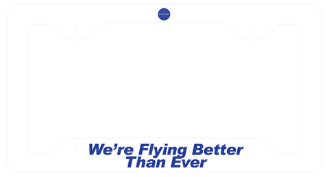 Pan Am Logo Only - We're Flying Better Than Ever - License Plate Frame