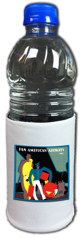 Pan American World Airways 1950's Vintage Bag Sticker Koozie