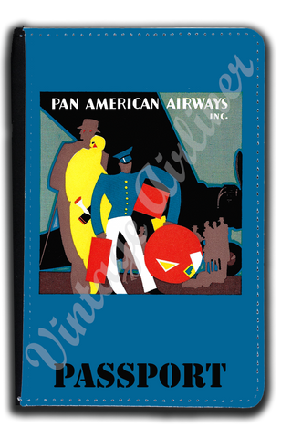 Pan Am 1950's Bag Sticker Passport Case