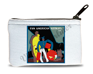 Pan American World Airways 1950's Bag Sticker Rectangular Coin Purse