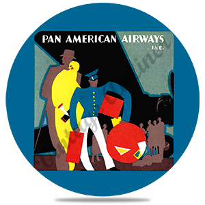 Pan American World Airways 1950's Vintage Round Coaster