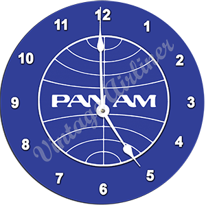 Pan Am Globe Logo Wall Clock
