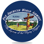 Pan American World Airways Alaska Vintage Round Coaster