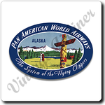 Pan American World Airways Alaska Vintage Square Coaster
