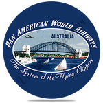 Pan American World Airways Australia Vintage Round Coaster