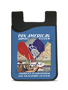 Pan American World Airways System Vintage Bag Sticker Card Caddy