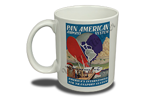 Pan American World Airways Vintage System Bag Sticker  Coffee Mug