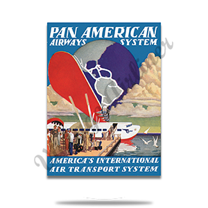 Pan Am Airways System Vintage Bag Sticker Round Coaster