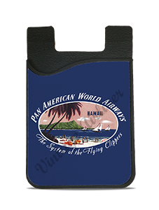 Pan American World Airways Hawaii Vintage Bag Sticker Card Caddy