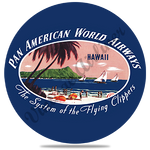 Pan American World Airways Hawaii Vintage Round Coaster