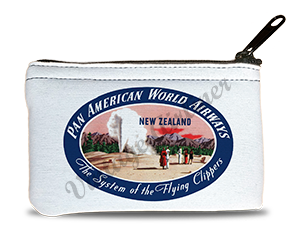 Pan American World Airways New Zealand Bag Sticker Rectangular Coin Purse