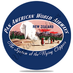 Pan American World Airways New Zealand Vintage Round Coaster