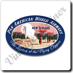 Pan American World Airways New Zealand Vintage Square Coaster