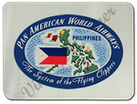 Pan Am Vintage Philippines Bag Sticker Glass Cutting Board