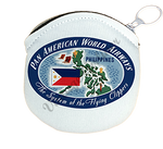 Pan American Airways Vintage Philippines Bag Sticker Round Coin Purse