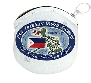 Pan American Airways Vintage Philippines Bag Sticker Round Coin Purse