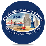 Pan American World Airways USA Vintage Round Coaster