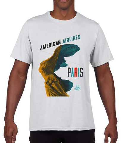 Vintage American Airlines Paris Travel Poster T-shirt