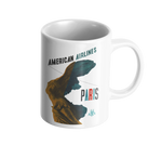 American Airlines Vintage 1950's Paris Coffee Mug