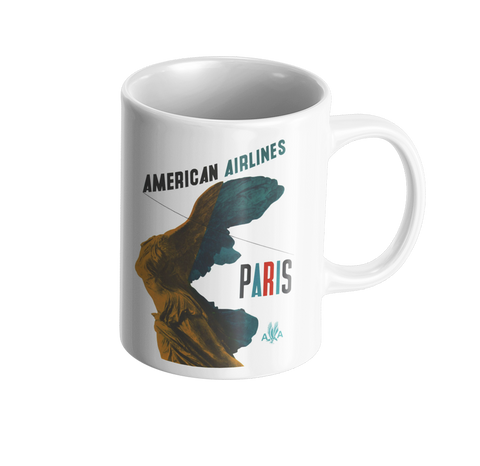 American Airlines Vintage 1950's Paris Coffee Mug