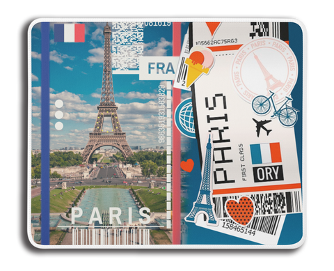 Ticket To Paris Collage MousePad
