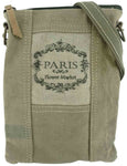 Paris Flower Market Recycled Military Tent Crossbody