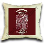 Pennsylvania Central Vintage Timetable Cover Linen Pillow Case Cover