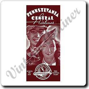 Pennsylvania Central Vintage Timetable Cover Square Coaster