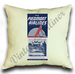 Fly Piedmont Airlines Biltmore House Timetable Linen Pillow Case Cover