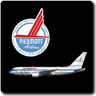 Piedmont Pacemaker 767  -  Square Coaster