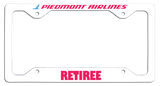Piedmont Airlines Retiree - License Plate Frame