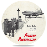 Pioneer Air Lines Pacemaster Round Coaster