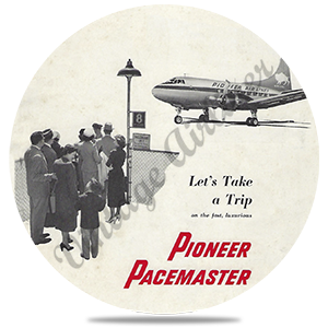 Pioneer Air Lines Pacemaster Round Coaster