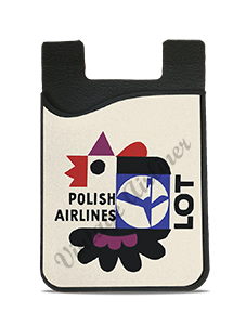LOT Polish Airlines 1960's Bag Sticker Card Caddy