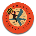 LOT Polish Airlines 1940's Vintage Magnets