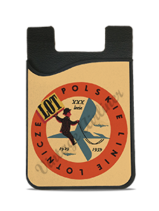 LOT Polish Airlines 1940's Bag Sticker Card Caddy