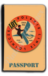 LOT Polish Airlines Vintage 1940's Bag Sticker Passport Case