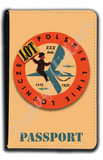 LOT Polish Airlines Vintage 1940's Bag Sticker Passport Case